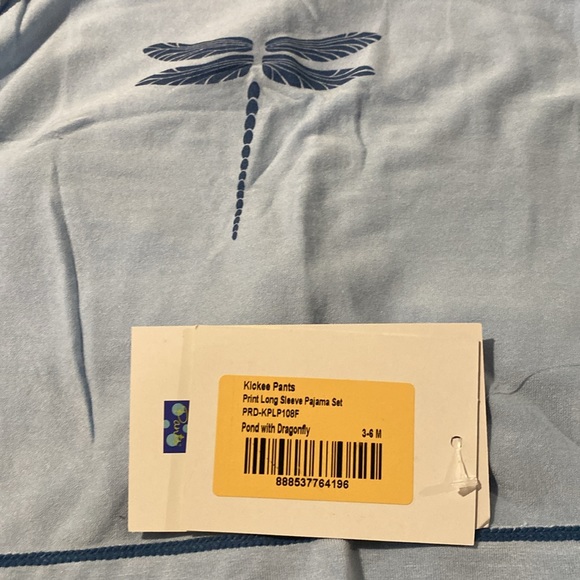 0-3 kickeepants dragonfly seams out pajama set - new with tags - Picture 2 of 3